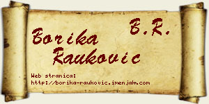 Borika Rauković vizit kartica